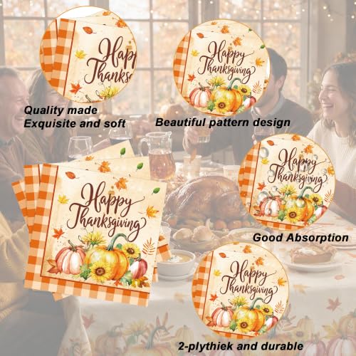 Thanksgiving Party Plates Supplies Tableware Decorations - image 5