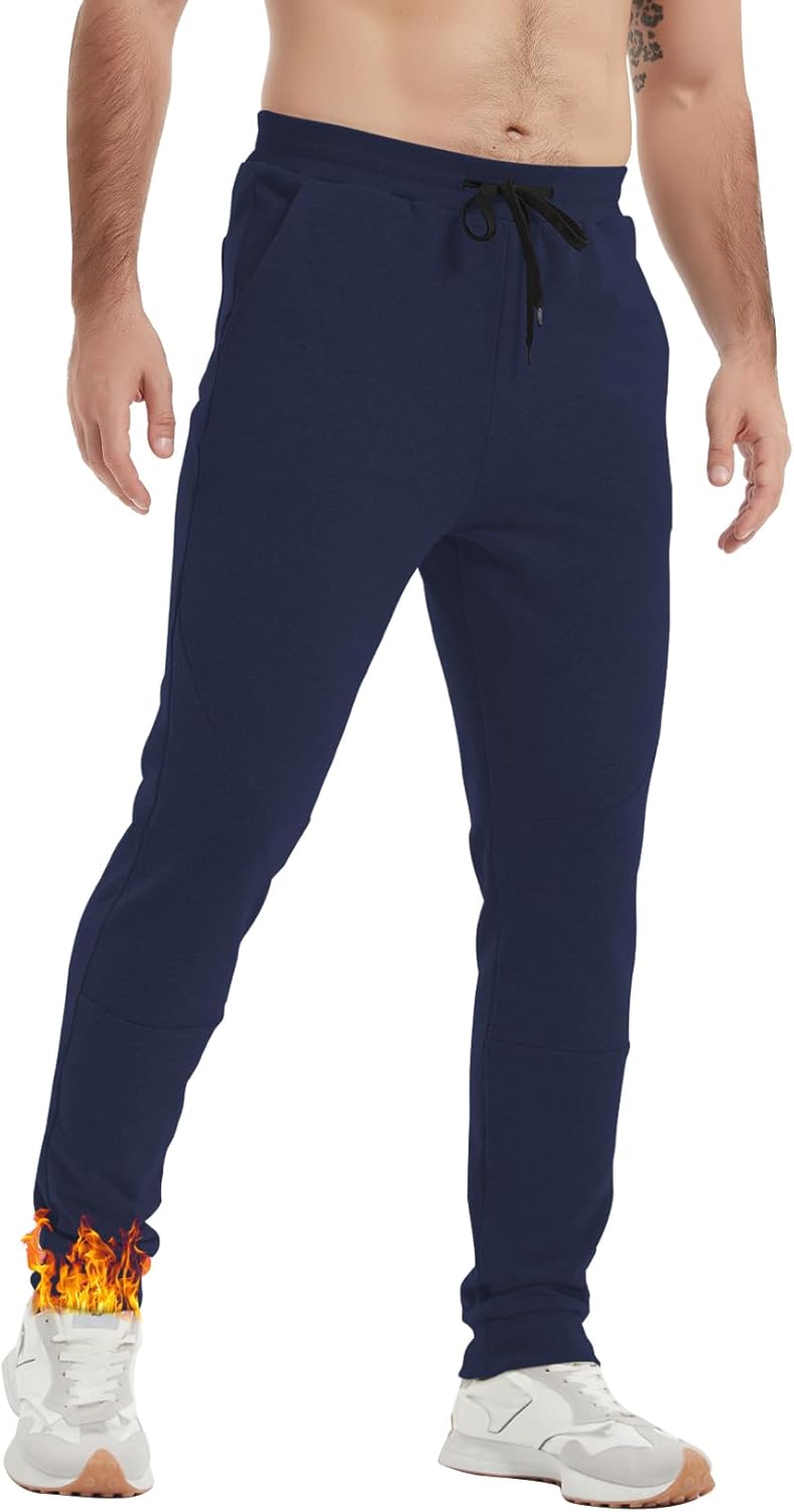Idtswch 34/36/38/40 Long Inseam Mens Tall Sweatpants Fleece-Line Extra Long Joggers Pant with Zip Pockets - Image 2