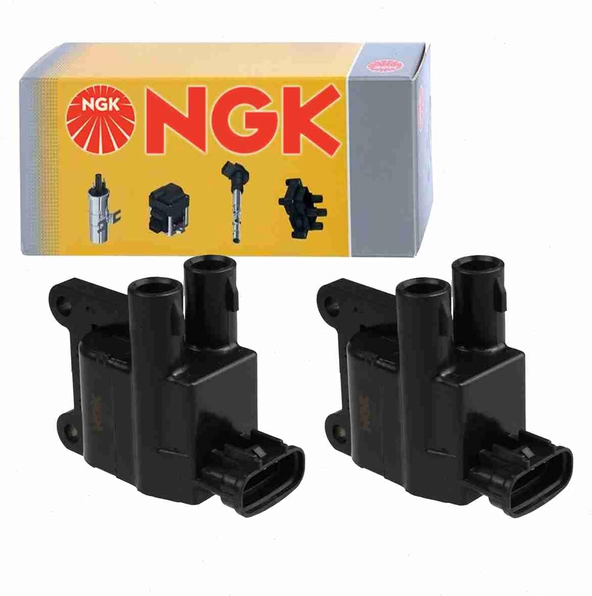 2 pc NGK Ignition Coils compatible with Toyota Camry 2.2L L4 1997-2001