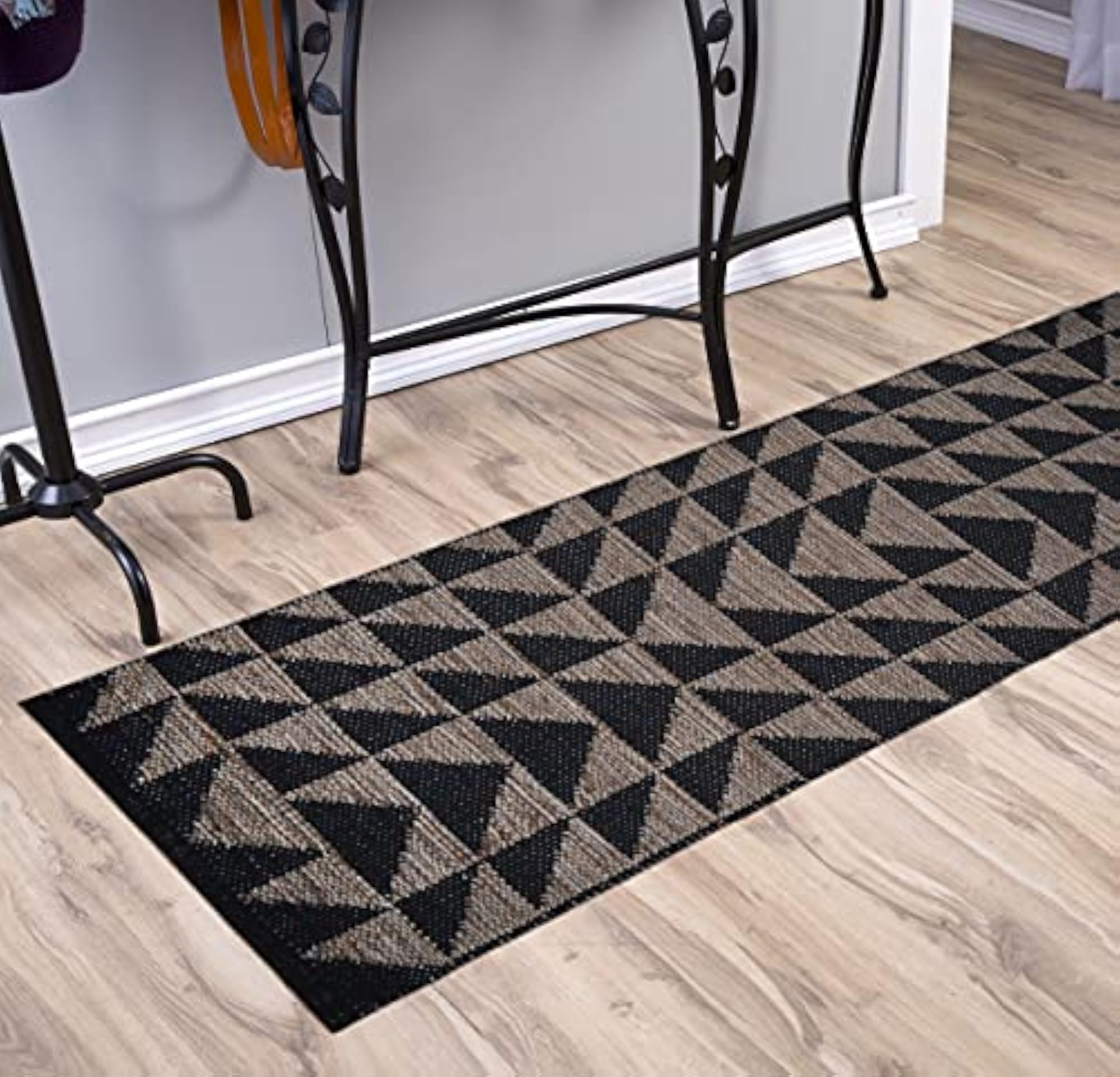 Bedside Runner Anti Skid Mat for Kitchen Floor, Multiuse Black