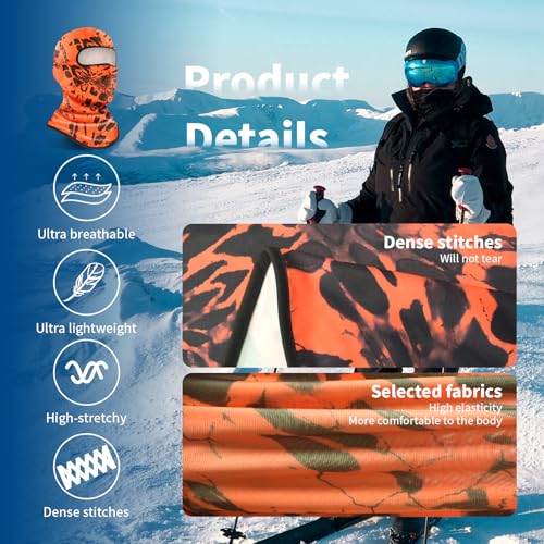 Image of YESLIFE Balaclava Ski Mask for Men and Women, Winter Face Mask, Shiesty for Skiing, Snowboarding & Motorcycle