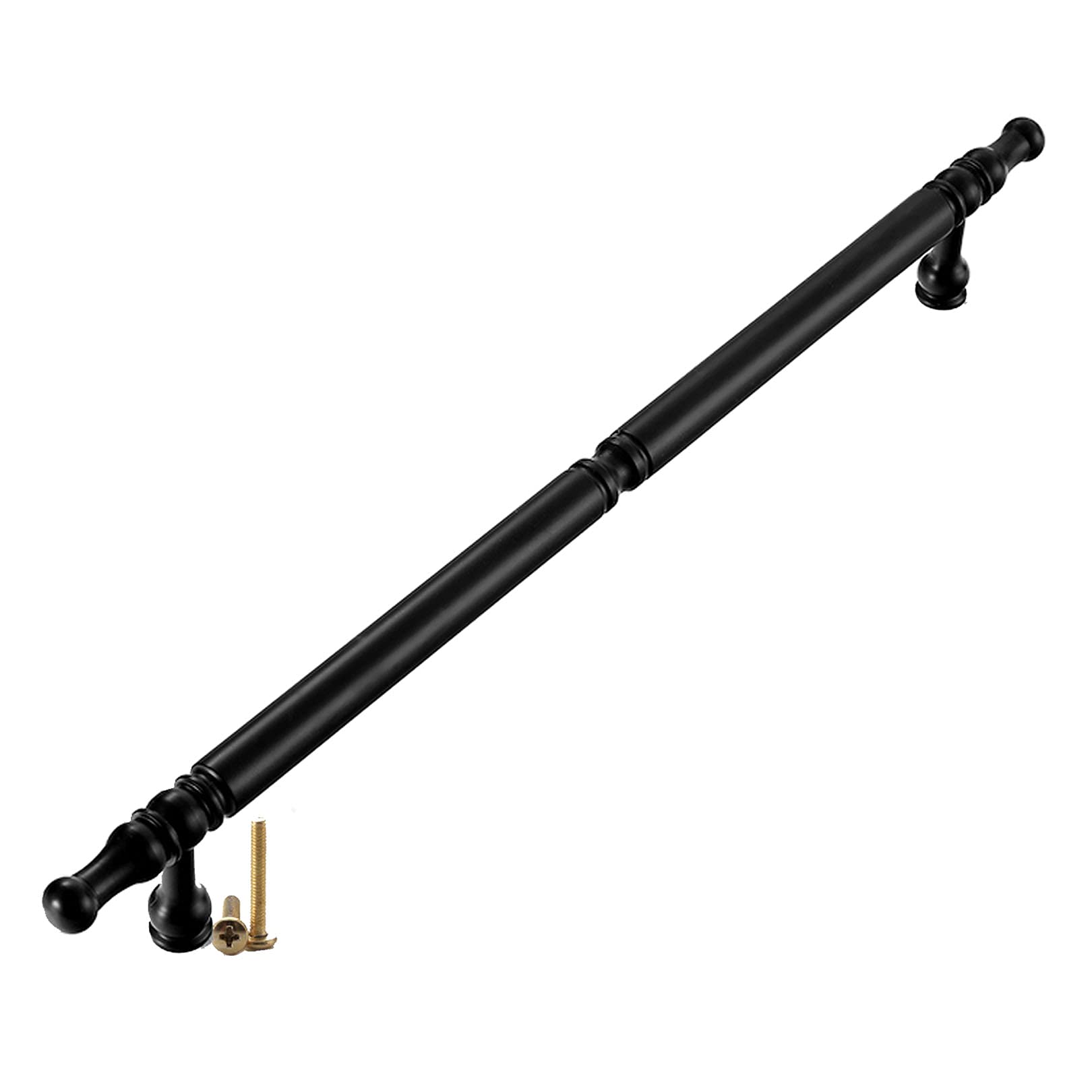 Boutons tirer noir poignées d'armoire en laiton t bar de cuisine 224mm