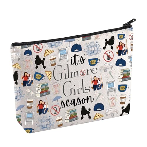 KUIYAI TV Show Merchandise Cosmetic Bag Luke’s Coffee Gift Rory Lorelai Lovers Gift It’s Season Makeup Bag Gift (GilmoSeasonMup)