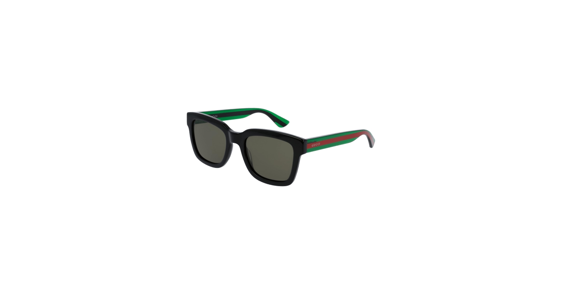 GUCCI グッチ サングラス GG0001S ブラック Gucci GG0001S 002 52M Black/Green/Green Rectangular