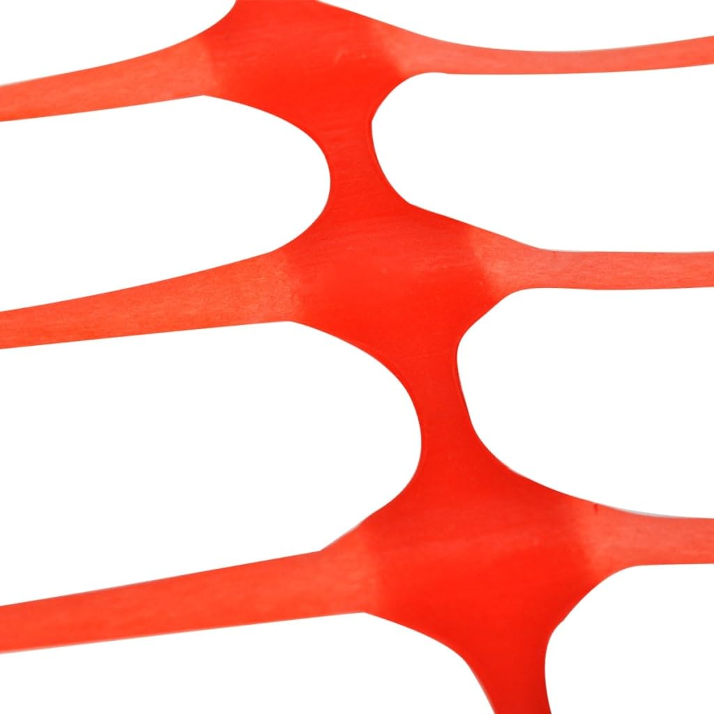 Valla de seguridad naranja de 50 m HDPE red de advertencia para obras, pistas de esquí, jardín, control de tráfico, cierre temporal flexible, alta visibilidad