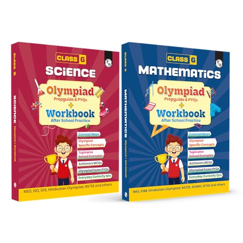 Image of PW Olympiad Plus Workbook For Class 6 Science and Mathematics Prepguide & PYQs Combo Set of 2 Books | NSO, ISO, iOS, Hindustan Olympiad, NSTSE, IMO, iOM, SEAMO, ISTSE and Others