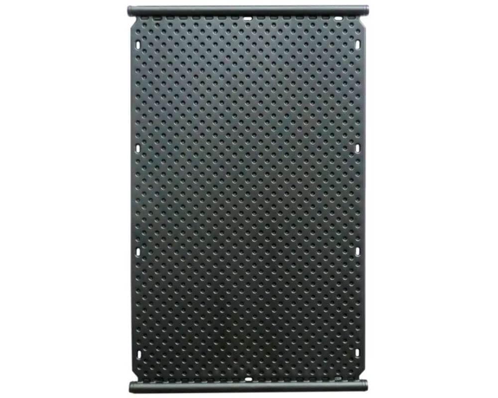 Pool Schwimmbad OKU-Absorber F1002, schwarz mit 4 Anschlussstutzen, d 38 mm und beidseitig integriertem Sammelrohr d=40 mm, Abmessung 1320 x 820 mm