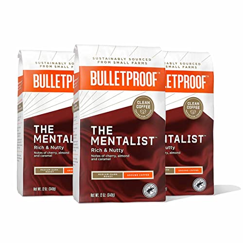 Bulletproof The Mentalist Medium-Dark Roast Ground Coffee, 12 Ounces (Pack Of 3), 100% Arabica Coffee Sourced From Guatemala, Colombia & El Salvador #TOP2