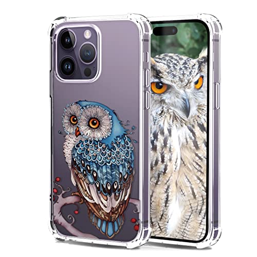 Beimeitu For Iphone 14 Pro Max Case Cute Clear Owl, Transparent Girly Soft Tpu Flexible Protective Cover Anti-Shock Cute Design Owl Case For Iphone 14 Pro Max Girls Women Men 6.7" #TOP2