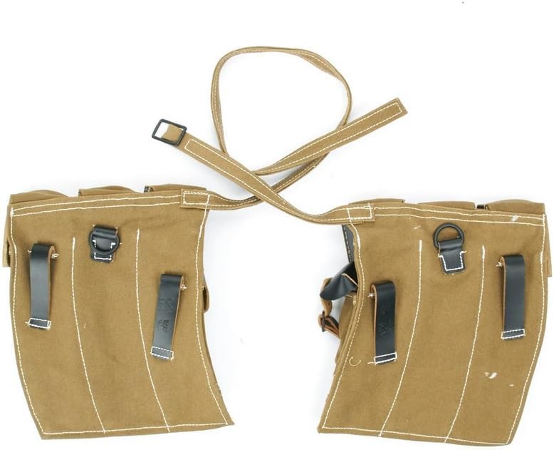 CALYX German WWII MP 44 Magazine Cotton Web and Leather Pouch Set