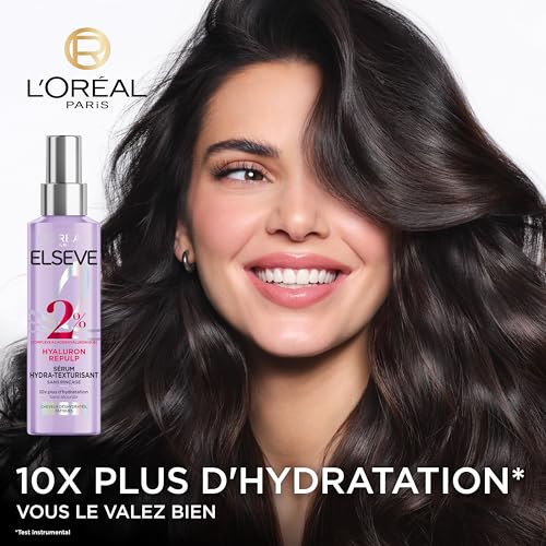 Sérum Hydratant Texturisant Cheveux Deshydratés Hyaluronique Elseve 'oreal Paris Le Flacon De 100ml - vue 5