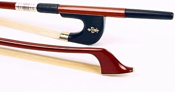 1/2 Upright Bass Bow Double Bass Bows Germany String Bass Bow Brazilwood Ebony Frog for Beginners and Professionals