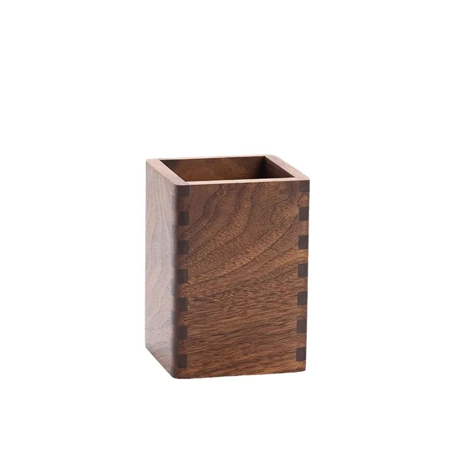 LPACXBYD Bamboo Pen Holder Black walnut wooden pen holder creative solid wood storage box office desktop ornament modern