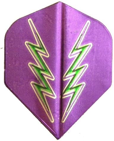 25 Sets #3258 AmeriThon Green/Purple/Silver Lightning Dart Flights
