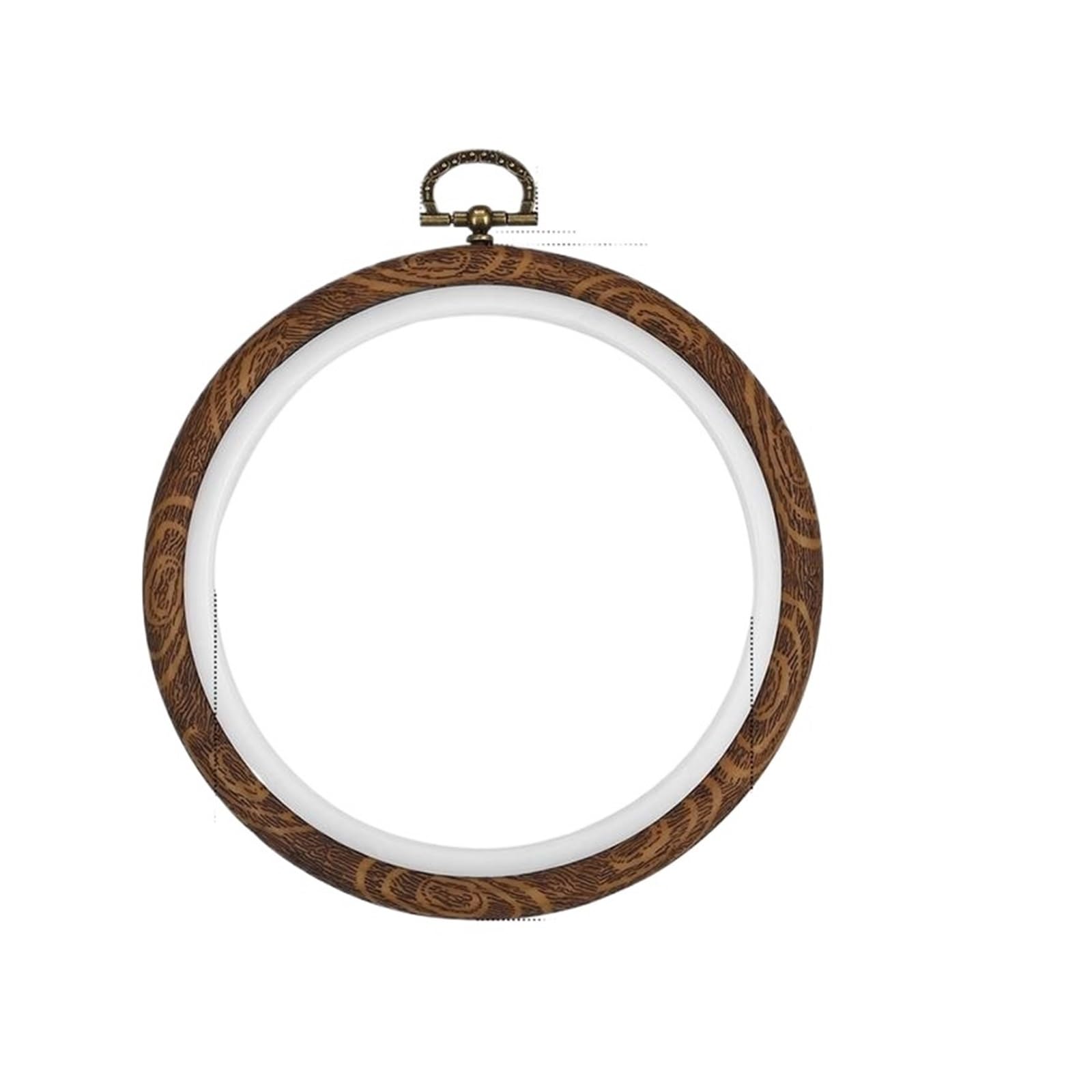 CQAHDSEVF Embroidery Hoop Circle, Mini Embroidery Hoops Imitation Wood Multishape Frame for Cross Stitch Sewing(Round 14cm)