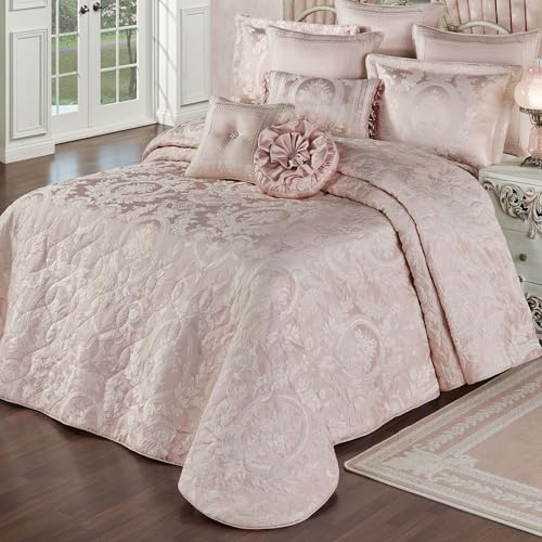Marquessa Luxury Bedding 3-Piece King Set Pearl & Blush