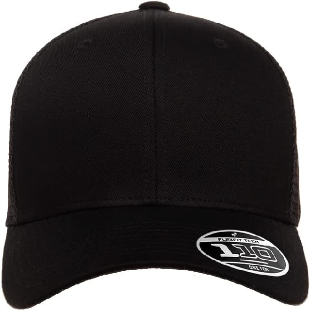 Flexfit 110M Mesh Trucker Mid-Profile Breathable Mesh Back Adjustable Snapback Cap | Bulk Pack Available