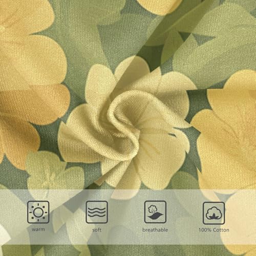 KLL Retro Green Floral Toddler Boys Soft Athletic Underwear Breathable Undies3