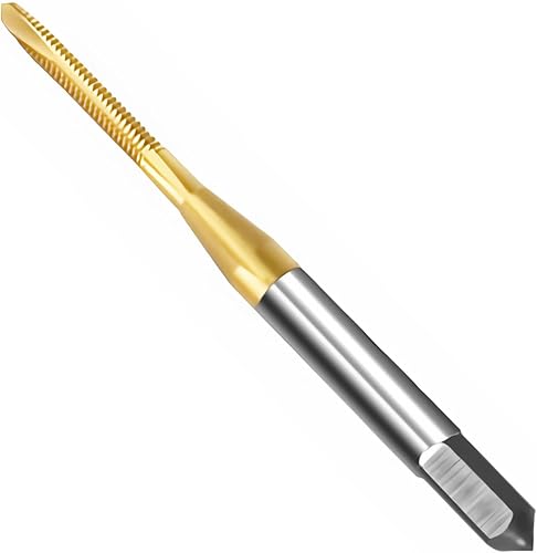 Tapón de rosca de punta espiral M2 x 0.4 rosca, hilos de tierra H2 3 flautas, acero de alta velocidad HSS 6542 Tornillo métrico roscado roscado,