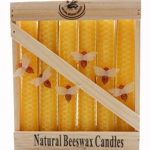 Green Pastures Wholesale Beeswax Yellow Taper Candle, 6-Inch (BWT6-Y)