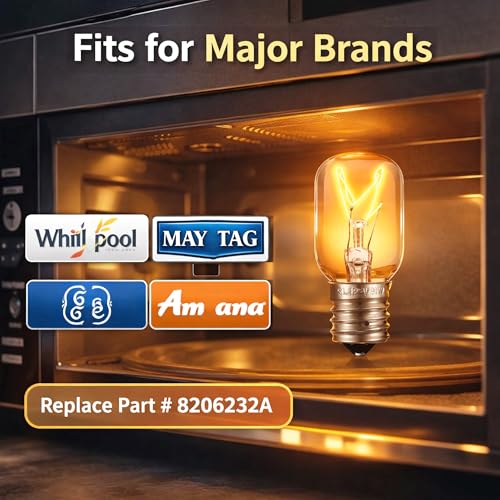 image for UP2WIN Light Bulb for Whirlpool Microwave - Light Bulb Fits for Whirlp