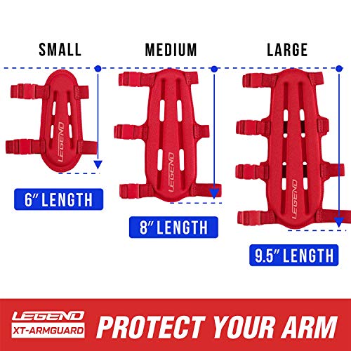 Legend Armguard Xt Archery Arm Guards - Forearm Guard With Full Coverage & Protection - Vented Design Made Of Thermoshaped Eva Foam - High-Density Adjustable Elastic Straps With Quick-Release Buckles #TOP3