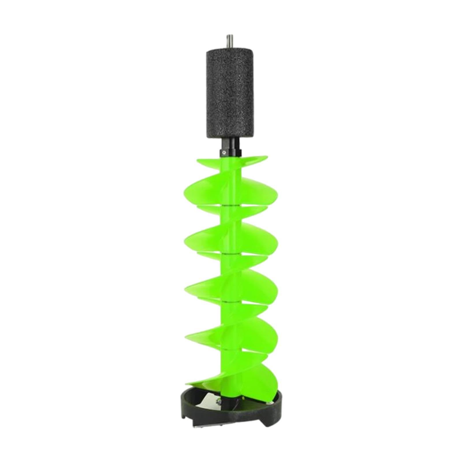 Świder do lodu, akcesoria wędkarskie, świder do lodu, ze stopu aluminium, wiertło do połowów pod lodem, do jezior, wędkowania zimą i na zewnątrz, 75 cm, niebieskie (75 cm zielone)