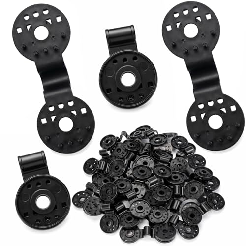 40 PCS Shade Cloth Clips Plastic Shade Net Clips for Mesh or Thin Shade Fabric Round Black Clips for Mesh Tarp Bird Netting Garden Netting and Sun Shade Cover