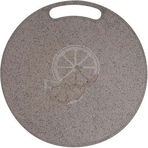 Schneidebrett aus Kunststoff, Küchen-Schneidebrett, rund, Backbrett, Obst, Gemüse, Schneidebrett mit Griffen, 31 cm