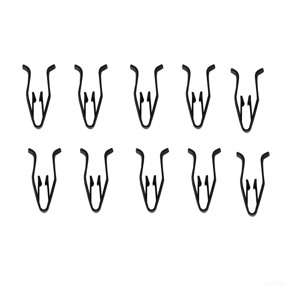Clip Fissaggio Auto Metalliche Clip Fissaggio Cruscotto Auto - 10 Pezzi Argento Per Cavi E Modanature Clip Portiera Cavi 14.4mm Argento