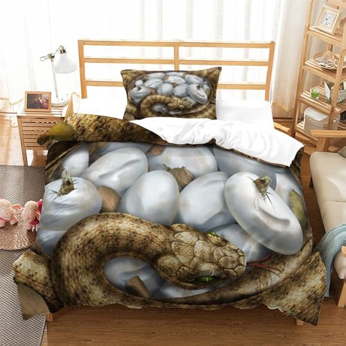 Housse de couette serpent zippée pour un lit simple toujours impeccable - 3