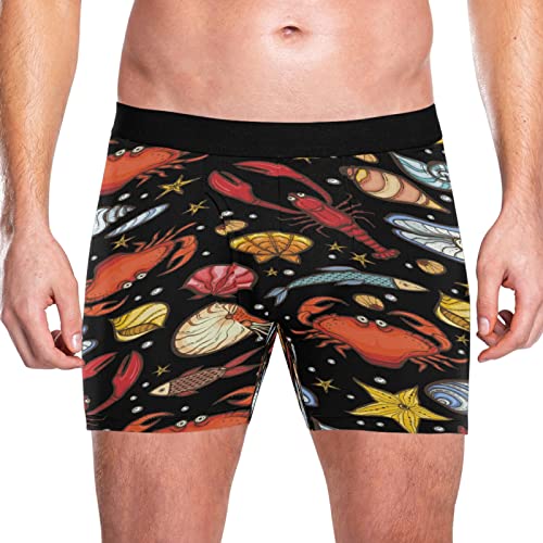 Bóxer para hombre elástico Vnurnrn pack de 2 calzoncillos cómodos con estampado de peces 2