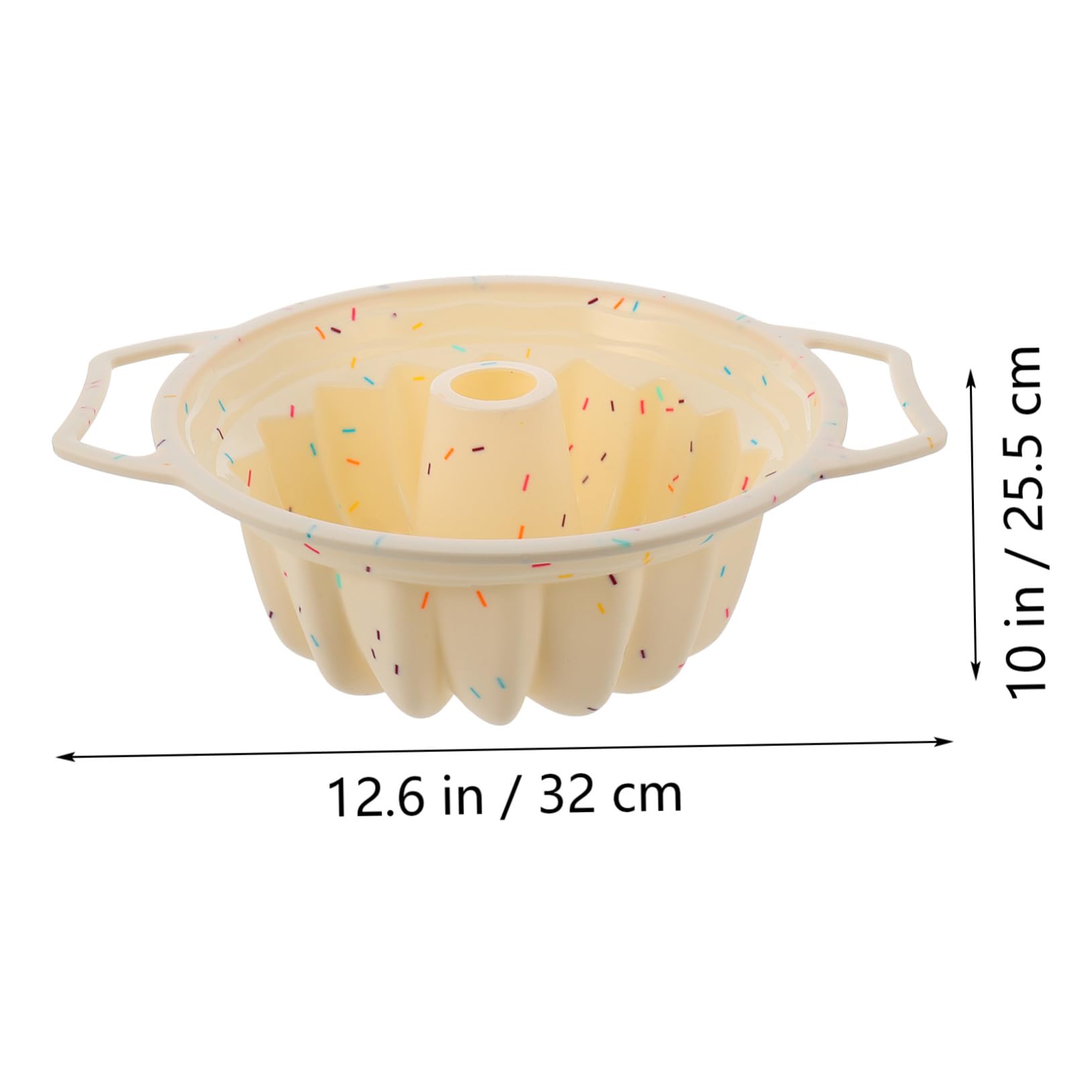 Stampo per Torta Rotondo in Silicone Fai da Te Manico Metallico Integrato, Resistente alle Alte Temperature, Antiaderente e Flessibile, per Dolci e Feste in Cucina