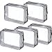 Pangda 5 Pack Clear PVC Zippered Toiletry Carry Pouch Portable Cosmetic Makeup Bag for Vacation, Bathroom and Organizing (Large, Transparent)