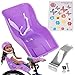 Ride Along Dolly Doll Bicycle Seat Bike Seat (Purple) with Decorate Yourself Decals (Fits American Girl and Stuffed Animals)