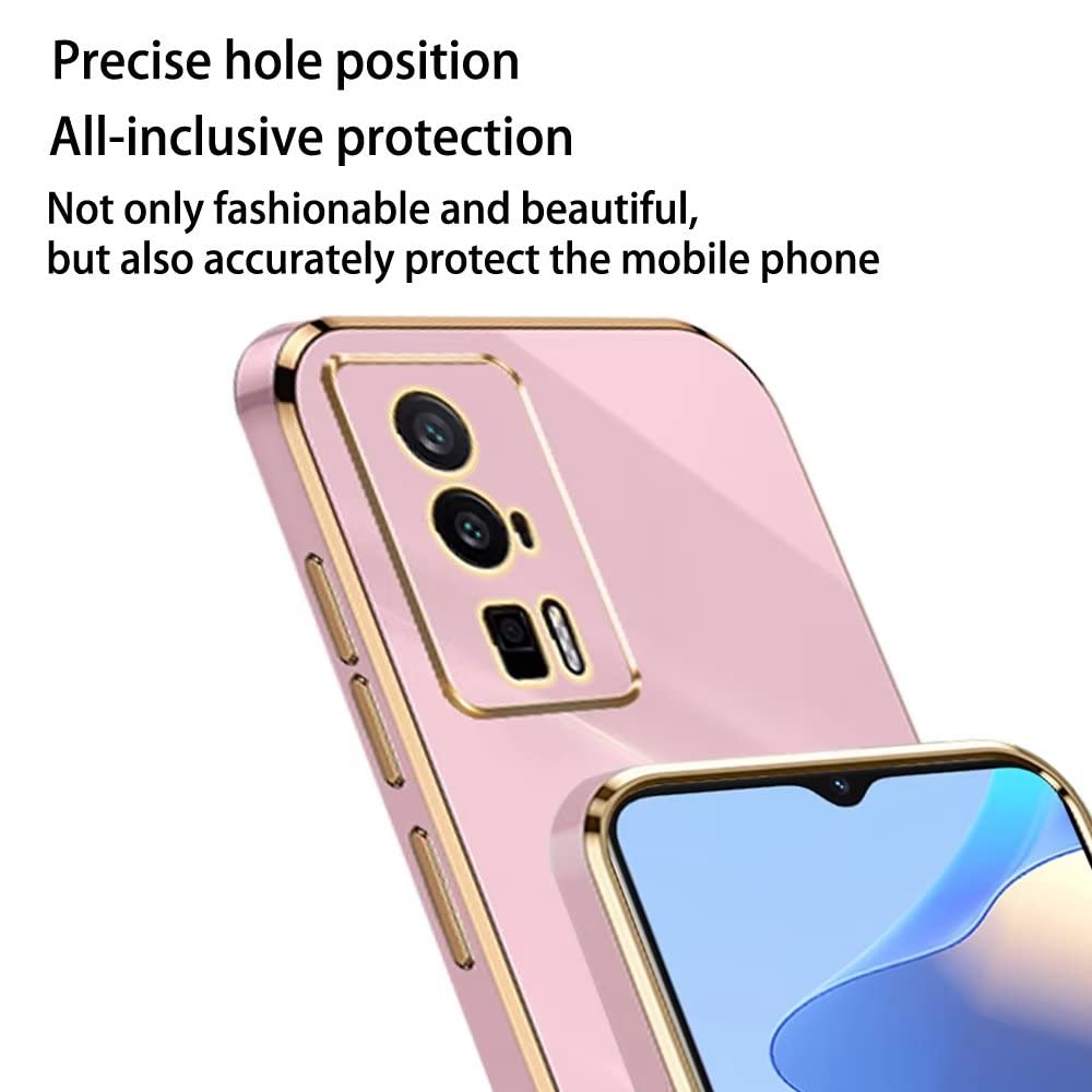 HONLEN Custodia per POCO F5 (6.67 Inches) Cover per Telefono Aziendale con Retro in Pelle, Nero