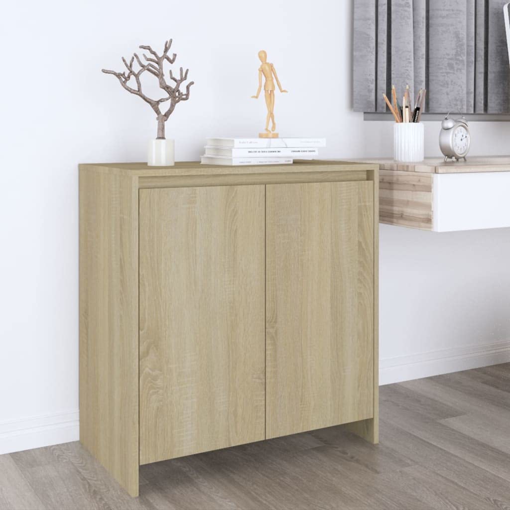 vidaXL Buffet, Armoire avec 2 Portes, Meuble de Rangement, Organisateur de Salle de Séjour Salon Intérieur, Chêne Sonoma Bois d'Ingénierie