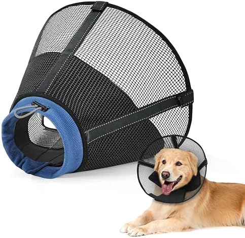 Dog Cone Collar to Stop Licking, Soft Mesh Recovery Collar After ...
