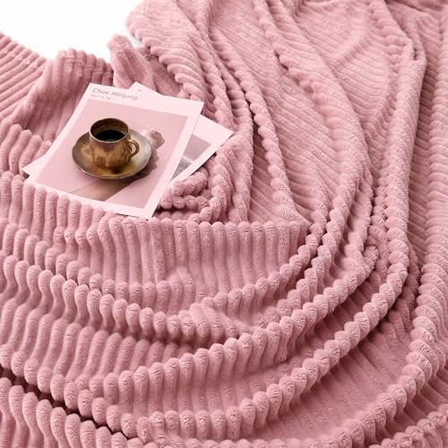 Image of Cotton Bolls Textiles Cozy Plush AC Blanket for Single Bed, Lightweight All Season Blanket, Ultra Soft Blanket for AC Room, Mild Winter, Can Be Used as Bedsheet in Winter, 90x90 Inches, Pencil Mauve
