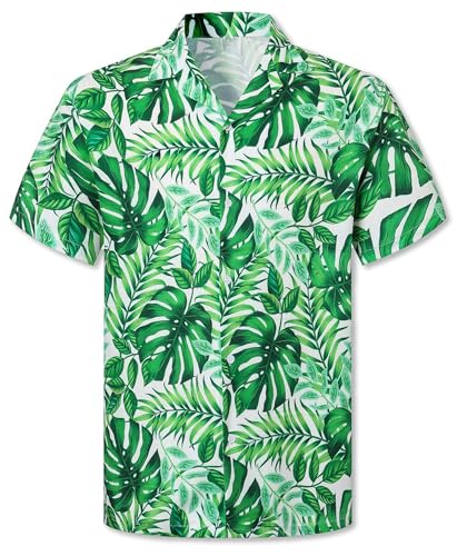 Image of Cromoncent Matching Hawaiian Outfits for Family, Dad and Son Matching Luau Beach Tropical Shirts Mommy Daughter Tropical Sets