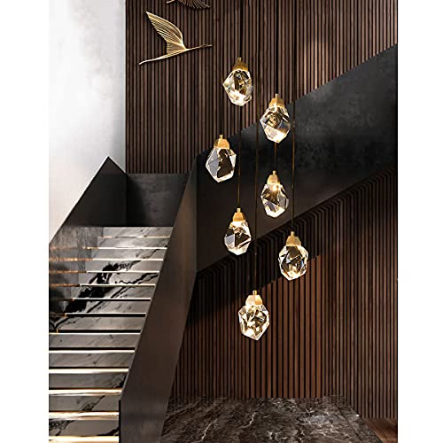 Lampe en cristal douche de météore pour salon cathédrale et duplex de grand standing - 6