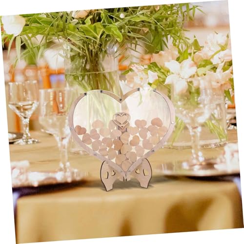 Cadre forme de cœur pour invités SHOWERORO avec décorations - 7
