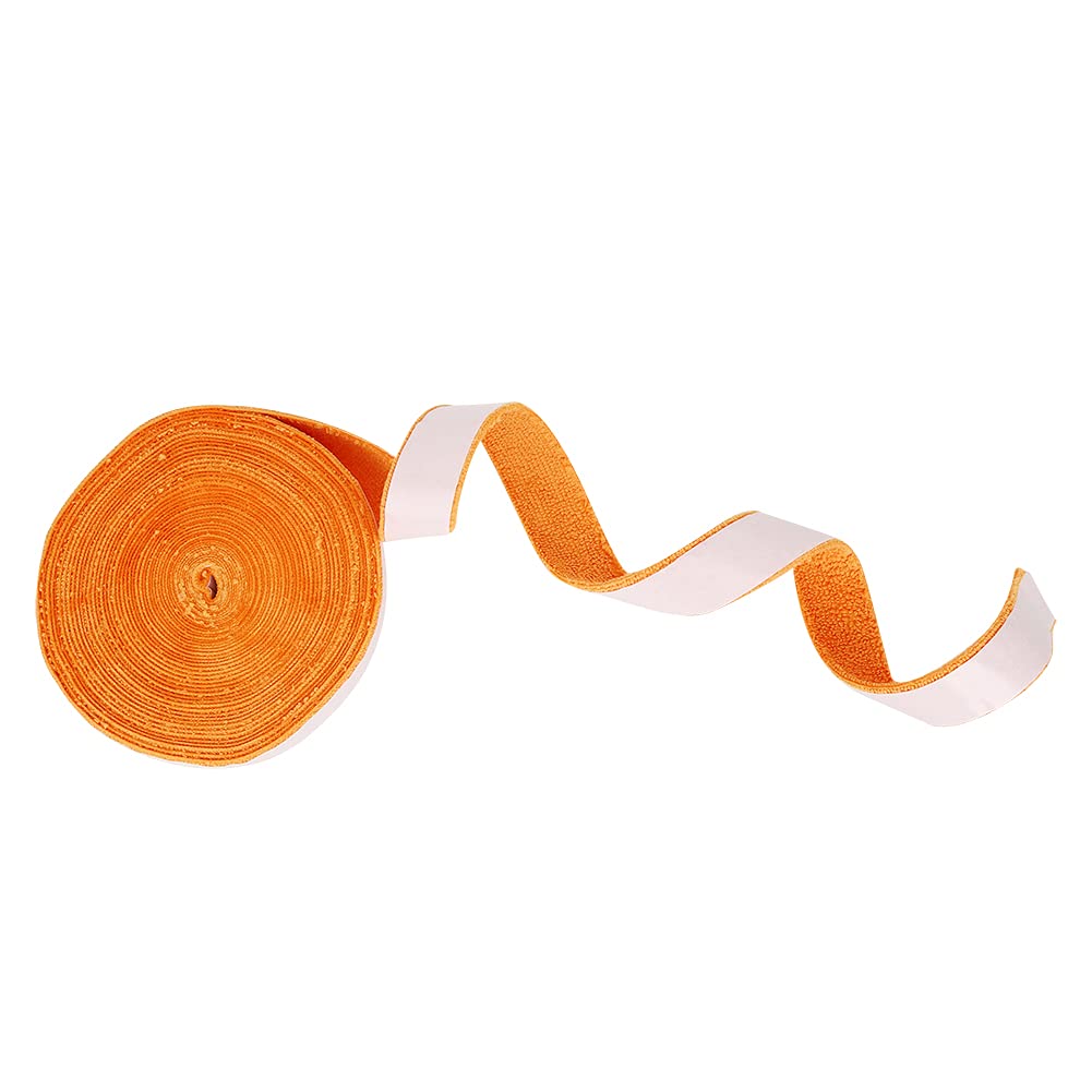 HERCHR Tennis Racket Grip Tape,10M Padel Racket Grip Tape Badminton Tennis Racket Towel Hand Glue,Polyester Fiber Sweat Absorption Anti Skid Soft Hand Feeling Bat Sweatband Wraps (Orange)