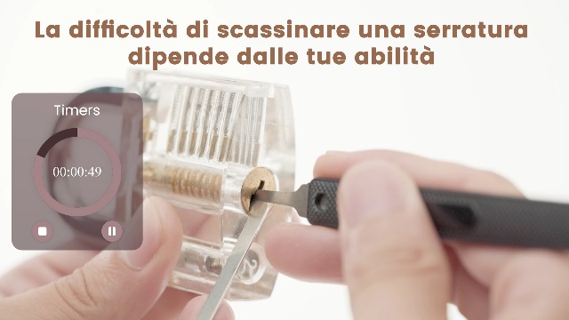 38 Pezzi Set Grimaldelli Set Fabbro Con 4 Trasparente Serratura