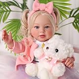 BABESIDE Lifelike Reborn Baby Doll - 20 Inch Princess Realistic Newborn Baby Doll with Blonde Hair, Handmade Real Life Doll, Includes Clothes, for Kids Ages 3+