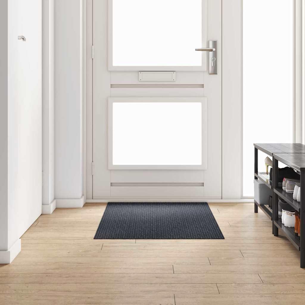 Alfombra de pasillo duradera y moderna antracita de 80x150 cm