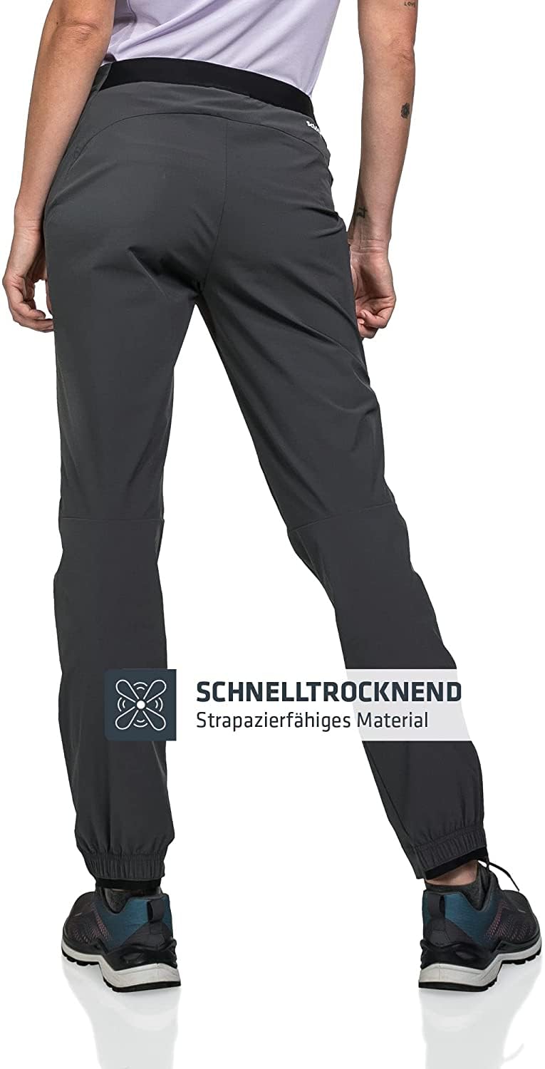 Schöffel Damen Pants Hestad L, robuste, schnell trocknende Outdoor Hose, Damen Hose mit bequemer Passform und vorgeformtem Knie – Ansicht 4