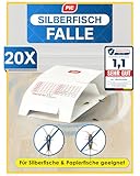 PIC Silberfischfalle 20X – Silberfische bekämpfen & Papierfische bekämpfen – Giftfreies Mittel gegen Silberfische – Silberfisch Falle mit starkem Kleber – Ohne Insektizide & geruchlos