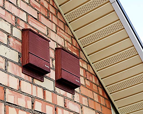 Kenley Bat House - Outdoor Bat Box Shelter With Large Double Chamber - Handcrafted From Cedar Wood - Easy For Bats To Land And Roost - Weather Resistant & Ready To Install #TOP6