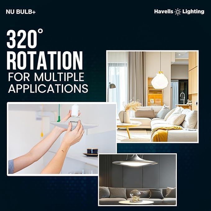 Image of Havells T Shape NU Led Bulb 15W B22 Base|14% Wider Light Spread|100 Lumens Per Watt|Inbuilt 4.0KV Surge Protection| 320 Degree Rotation For Multiple Applications (6500K,Cool Day Light) - Pack Of 1